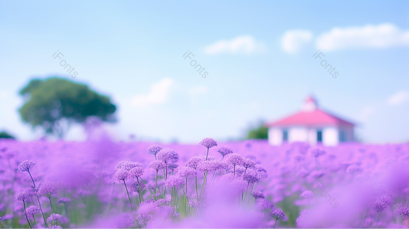 户外美景紫色花海小清新风景,高清,摄影图,摄影图片,图片大全,摄影图免费下载